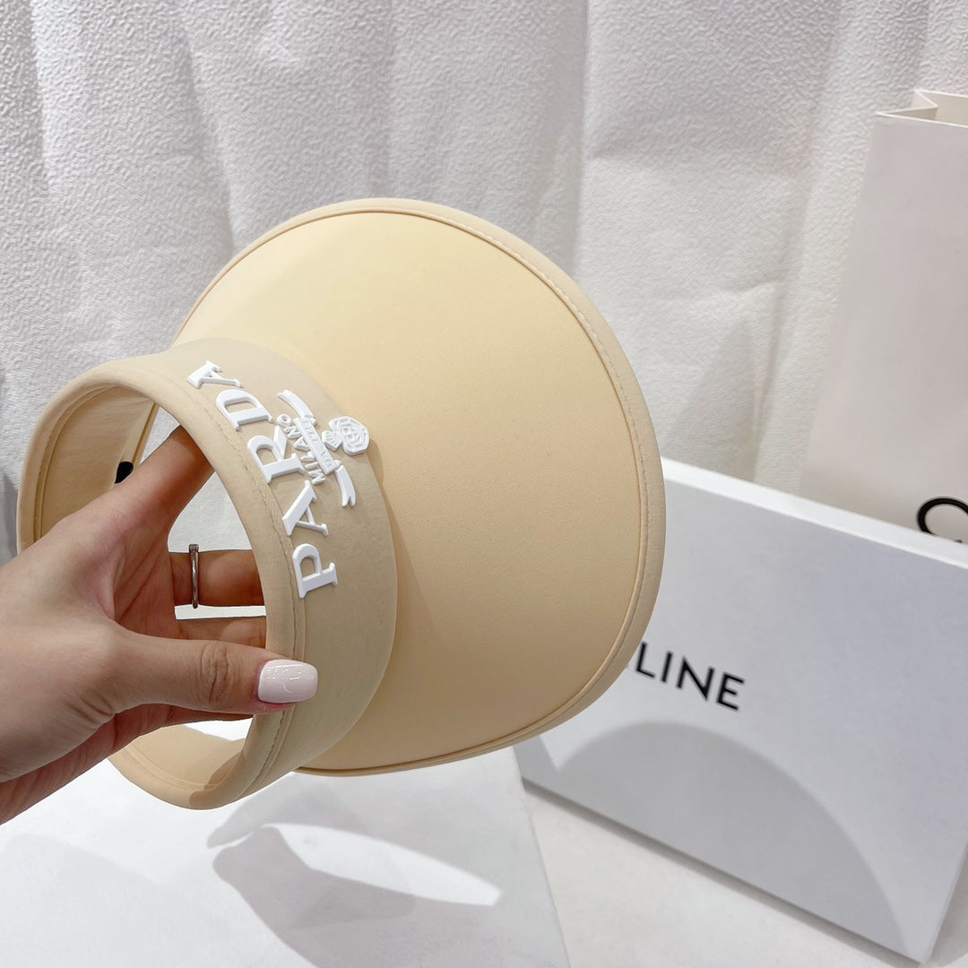 Designer Prada beach hat rear view