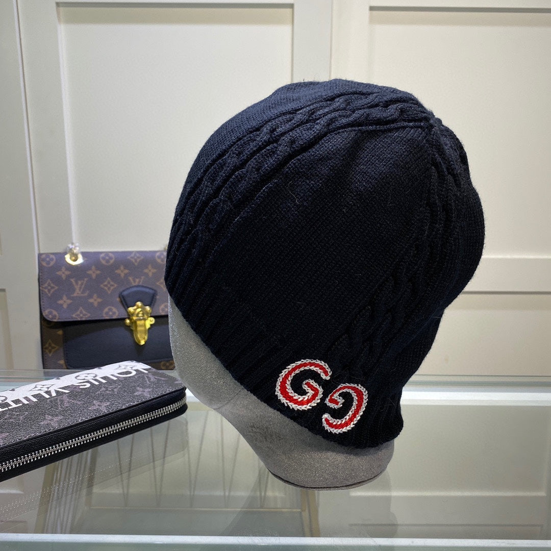 Designer cable knit winter hat