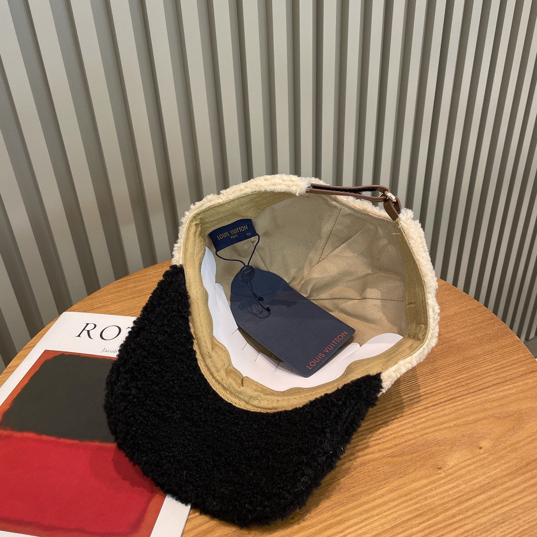 Designer lamb wool baseball hat