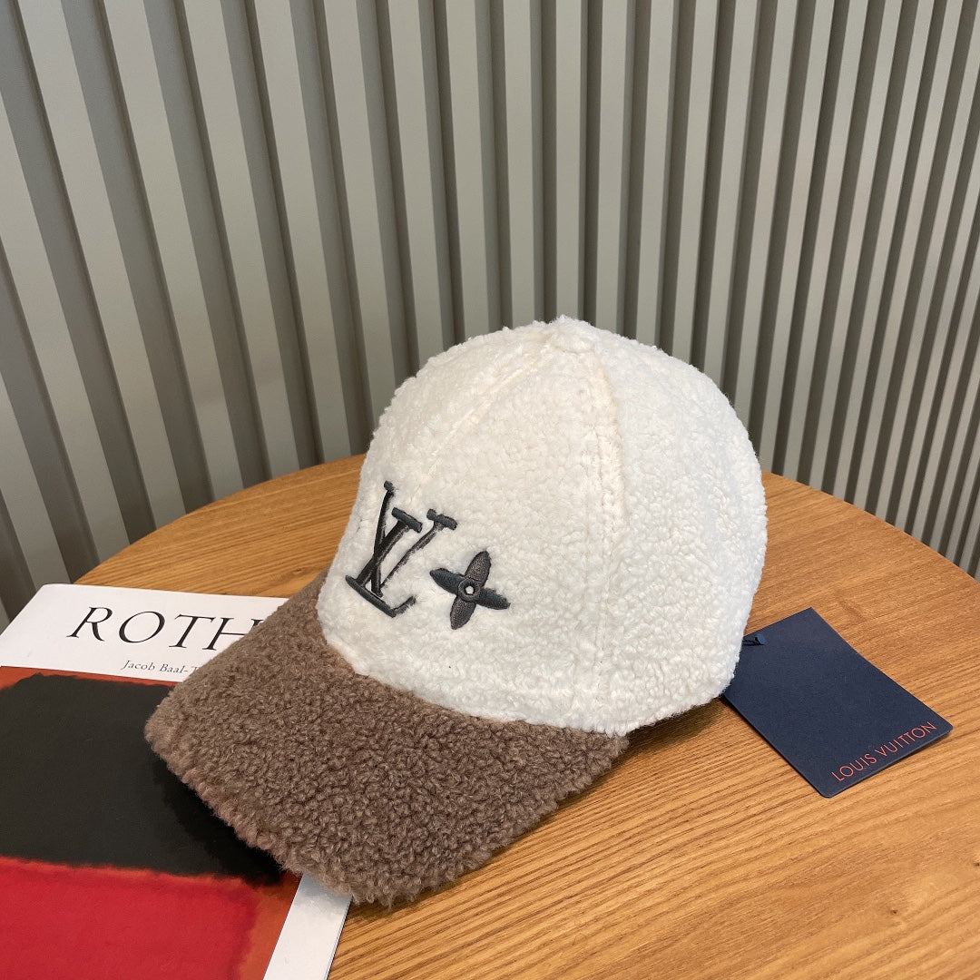Designer lamb wool baseball hat