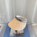 Designer raffia beach visor
