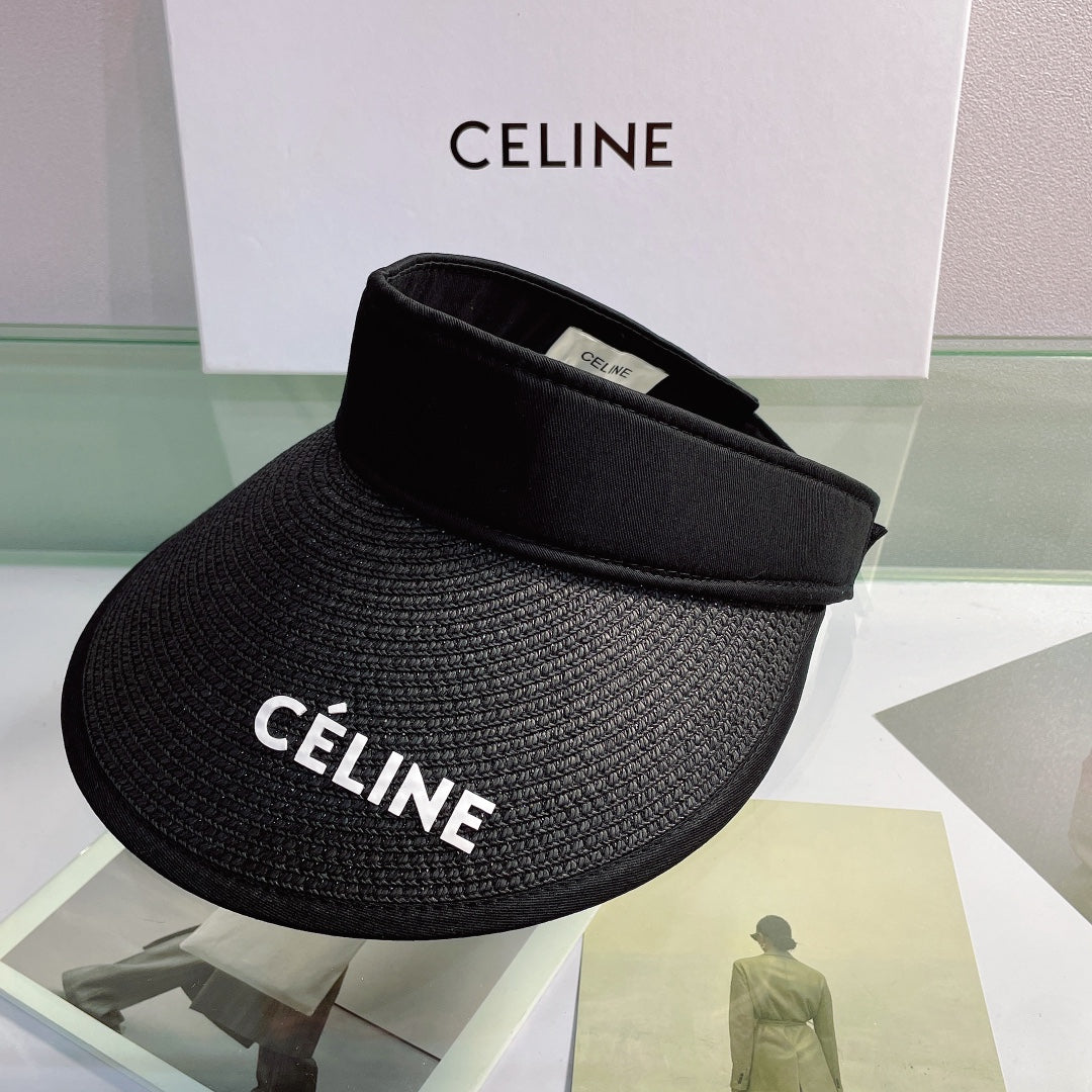 Designer raffia summer visor