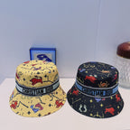 Dior designer bucket hat with jacquard webbing