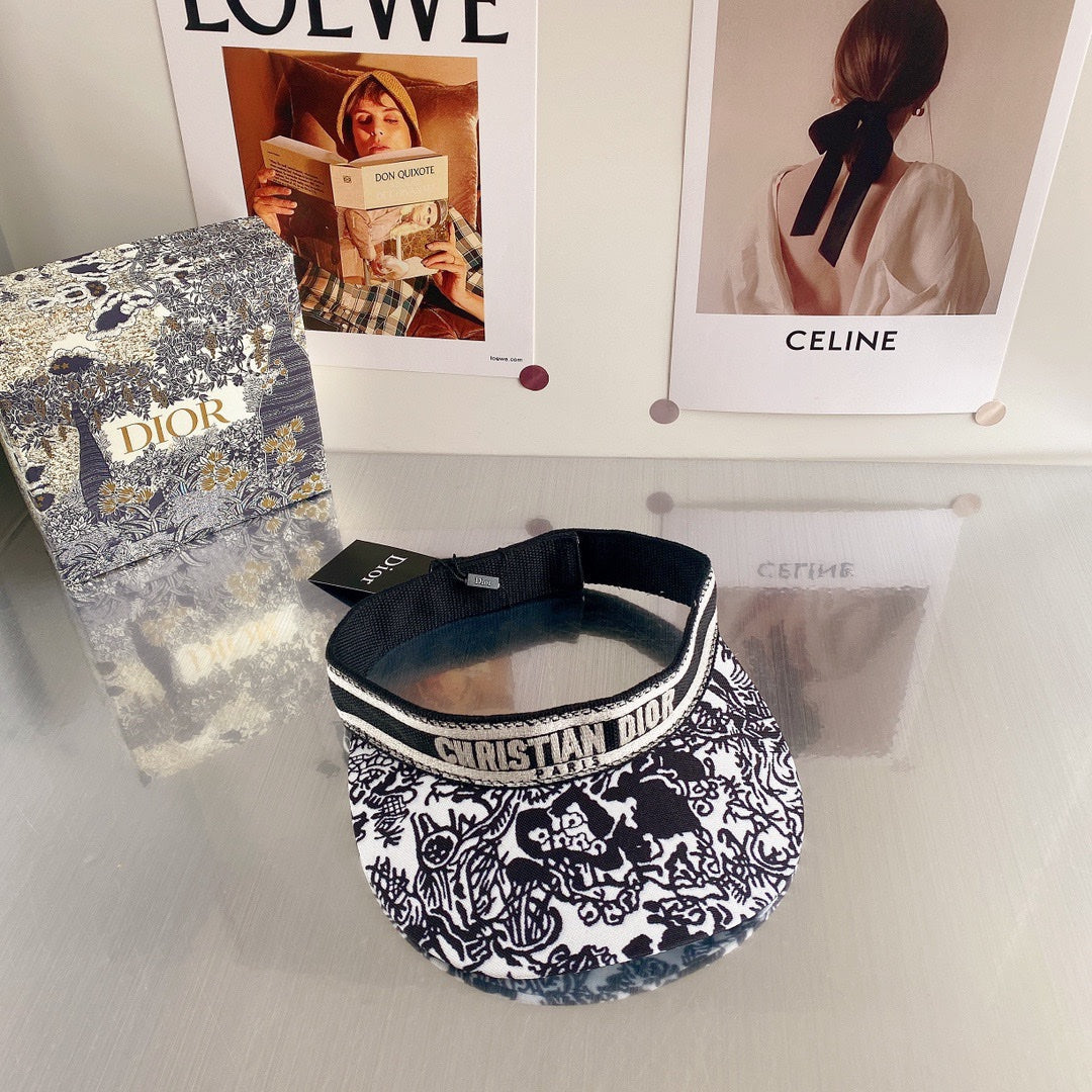 Dior embroidered logo visor