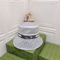 Dior organza bucket hat ivory white front view
