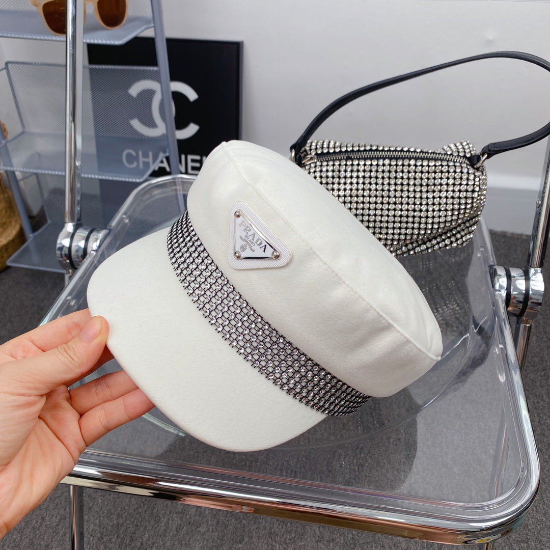 Elegant Prada beret hat