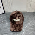 FENDI FF Gold Velvet Baseball Cap front view