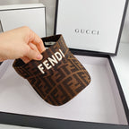 FENDI cotton visor for beach and resort wear