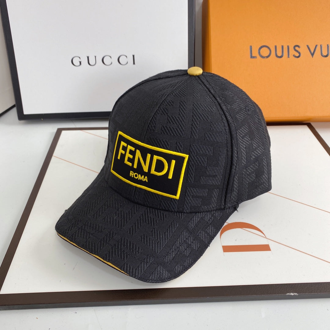 Fendi FF embroidered baseball cap black