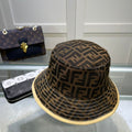 Fendi FF monogram bucket hat yellow edge