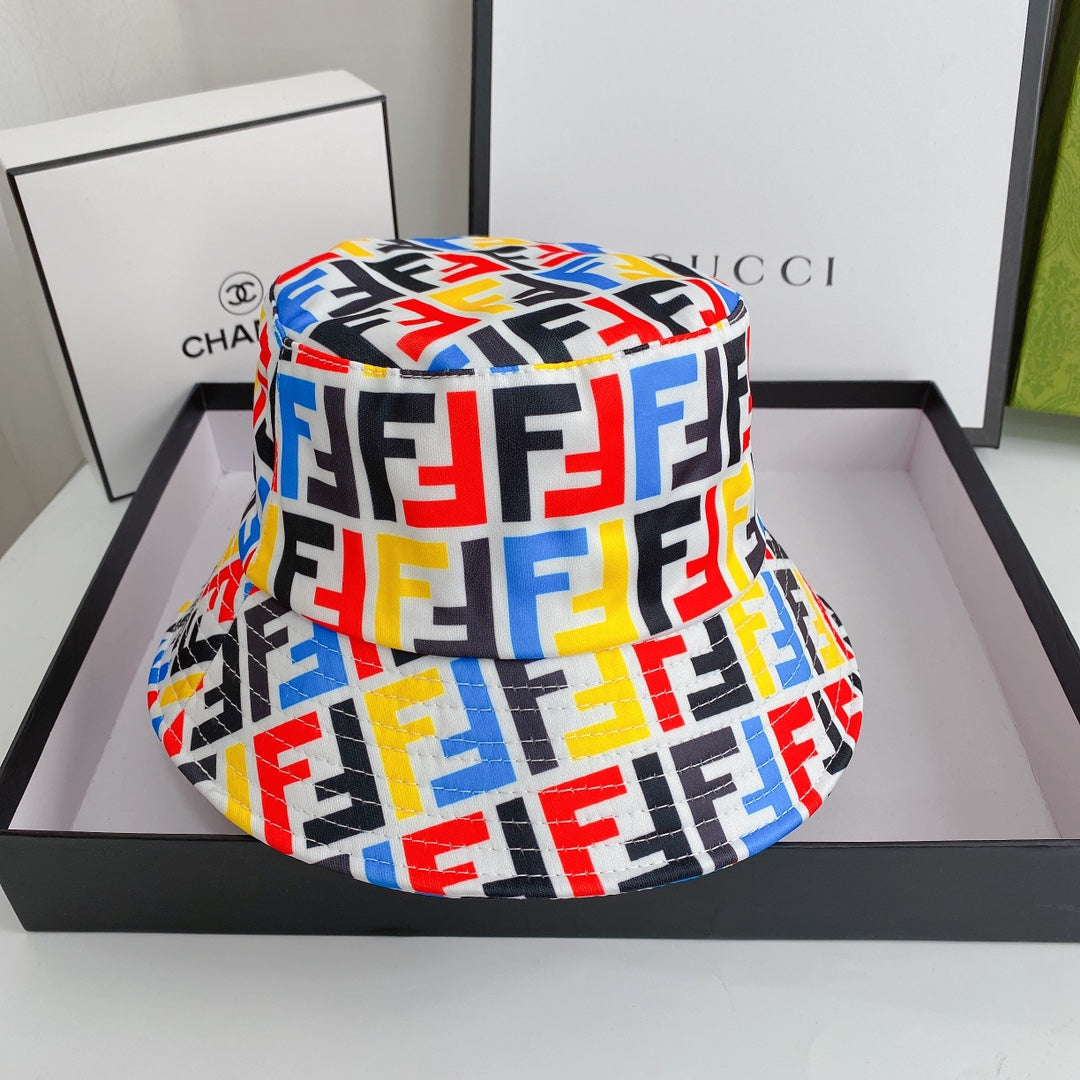 Fendi FF monogram print bucket hat front view