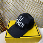 Fendi embroidered baseball cap black