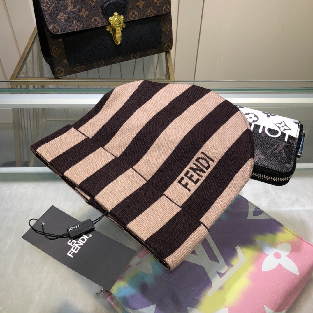 Fendi striped knit hat