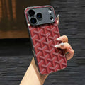 Goyard Burgundy iphone 18 pro max case