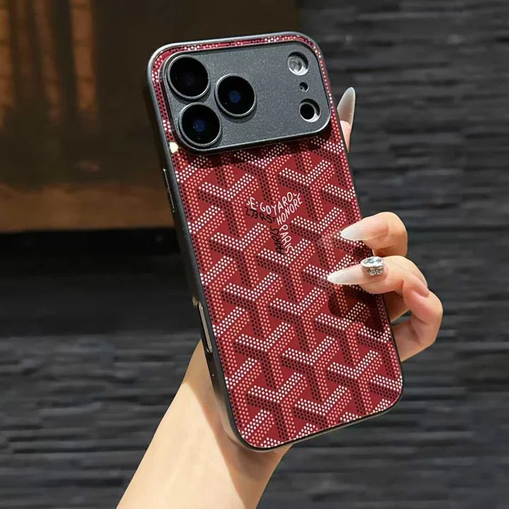 Goyard Burgundy iphone 18 pro max case