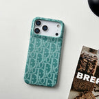 Green Dior luxury phone cover for iPhone 17 Pro Max