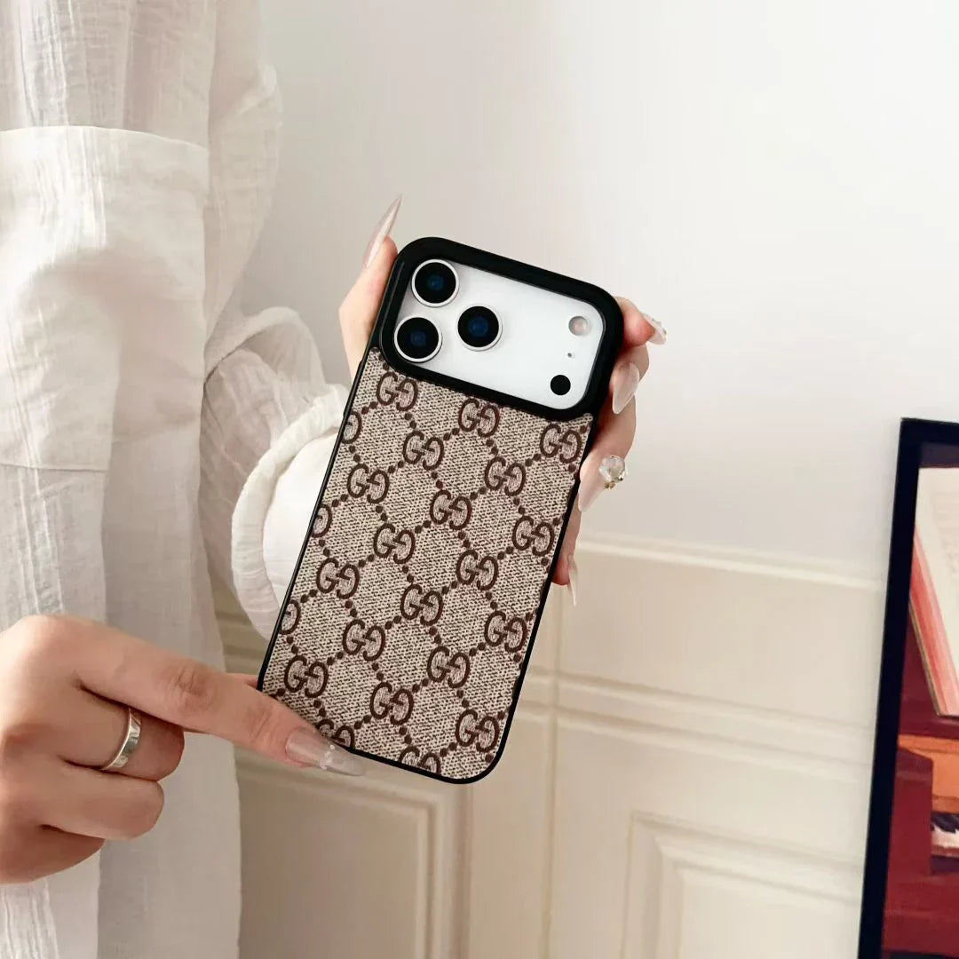 Louis Vuitton iPhone 17 Pro Max Case – Dark Classic Monogram & Damier Leather
