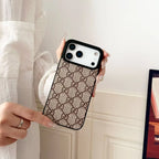 Gucci iPhone 17 Pro Max Case – Small Monogram & Damier Leather