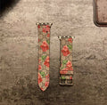 Gucci GG Blooms Apple Watch band with floral canvas design