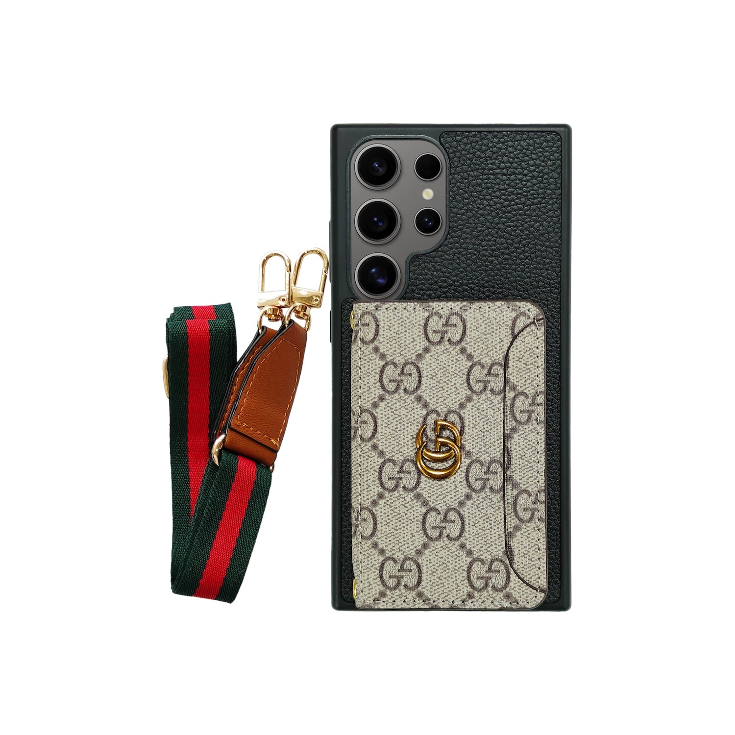 Gucci GG Samsung S26 Ultra Cardholder Lanyard Case Luxury Wallet Cover