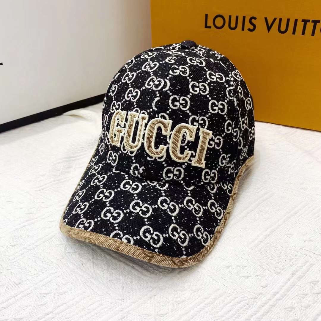 Gucci GG jacquard baseball cap black