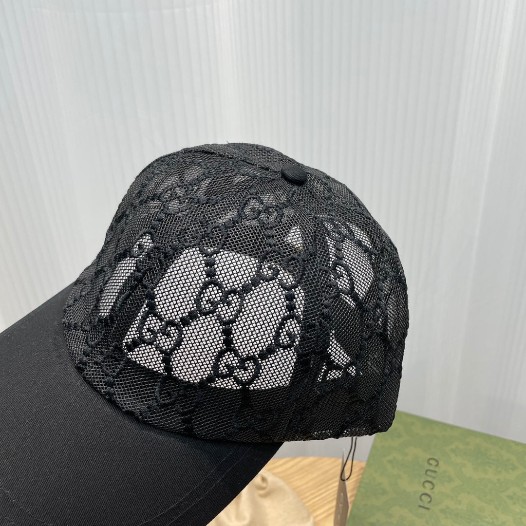 Gucci GG mesh baseball cap side profile