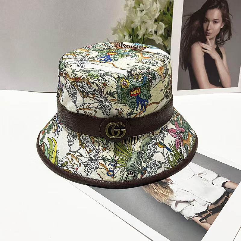 Gucci GG metal logo bucket hat front view