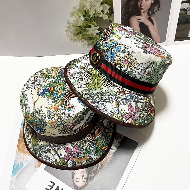 Gucci GG metal logo bucket hat front view