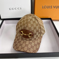 Gucci GG monogram baseball cap brown