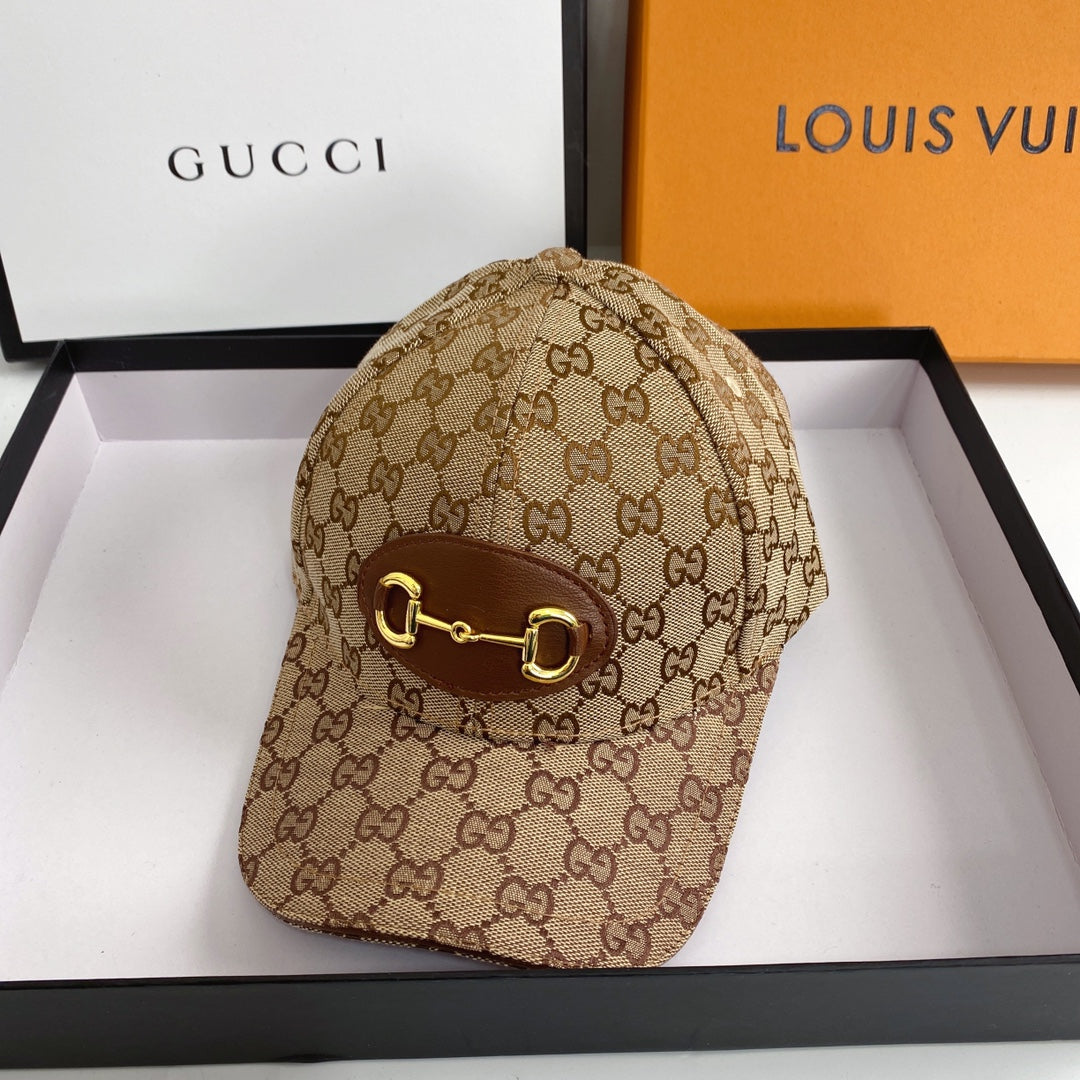 Gucci GG monogram baseball cap brown