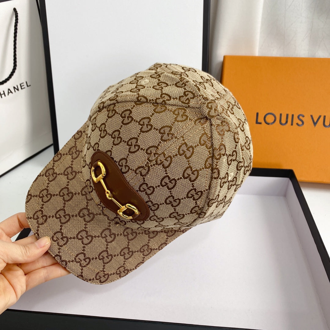 Gucci GG monogram baseball cap brown