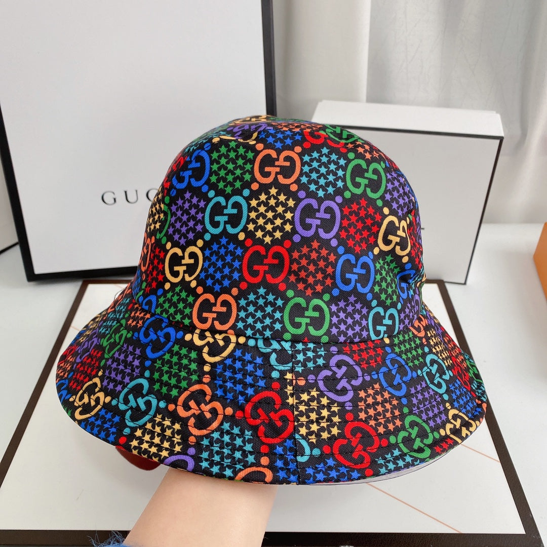 Gucci GG star monogram bucket hat front view