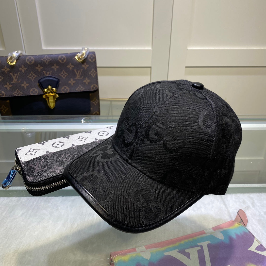 Gucci Jumbo GG canvas baseball hat black