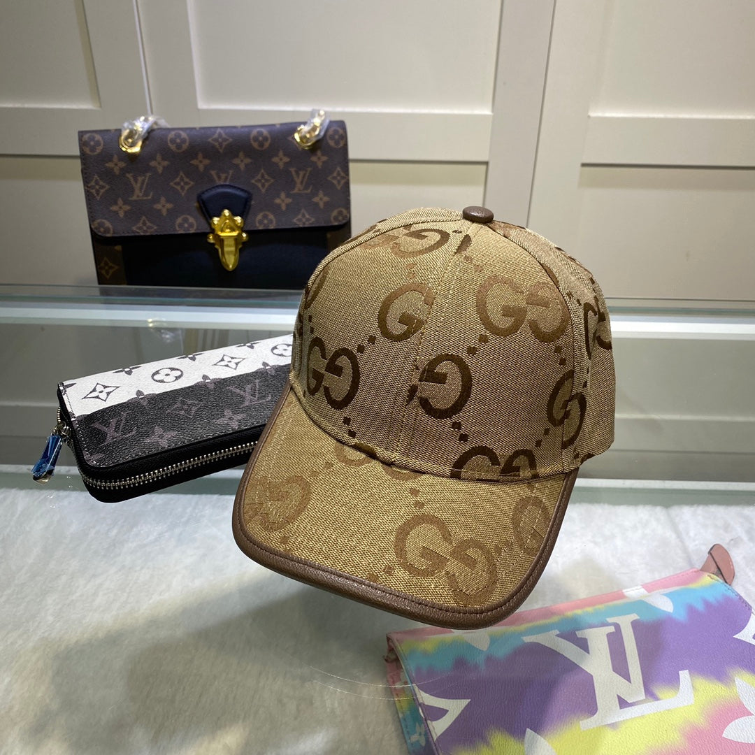 Gucci Jumbo GG canvas baseball hat brown