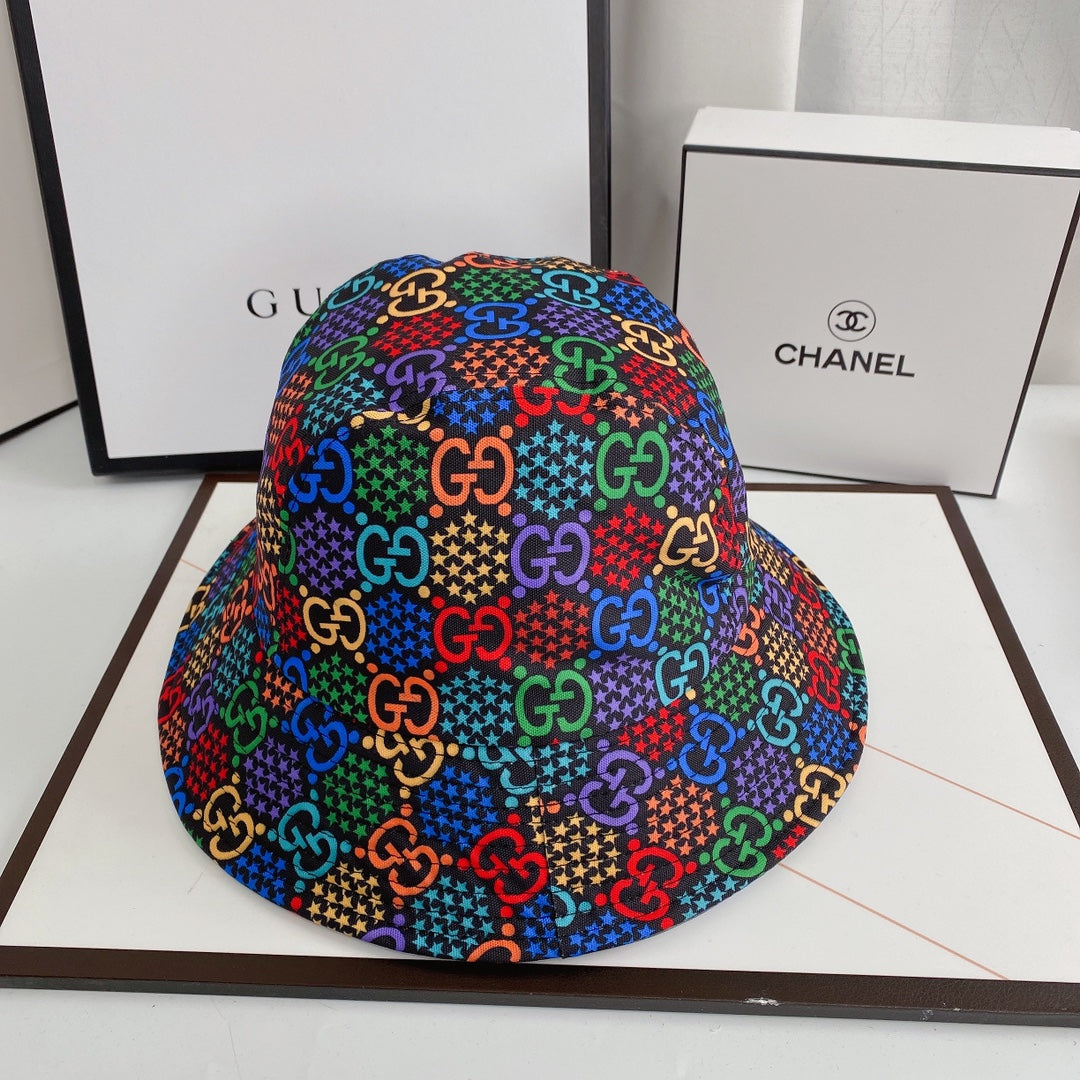 Gucci colorful star bucket hat black