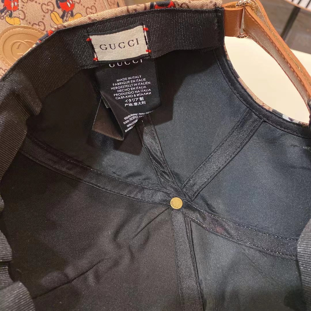 Gucci designer baseball cap embroidery detail