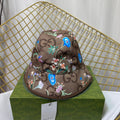 Gucci floral mesh bucket hat front view