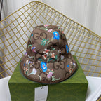 Gucci floral mesh bucket hat front view