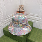 Gucci floral tiger cotton bucket hat front view