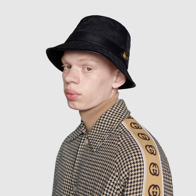 Gucci monogram bucket hat lifestyle