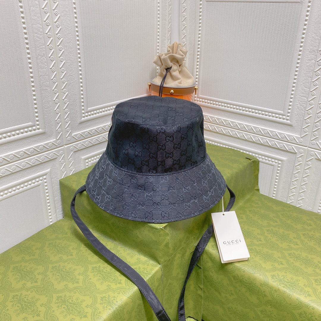 Gucci travel bucket hat side view