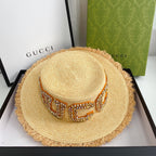 Gucci woven raffia texture close up