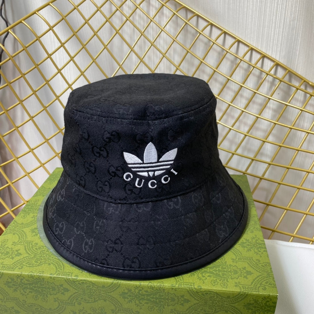 Gucci x Adidas black GG bucket hat
