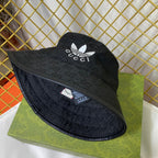 Gucci x Adidas black GG bucket hat