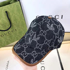 Gucci x Adidas black denim baseball cap