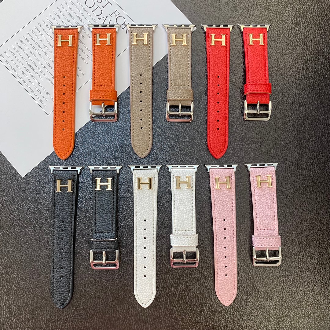 Hermès Black Leather Apple Watch Strap