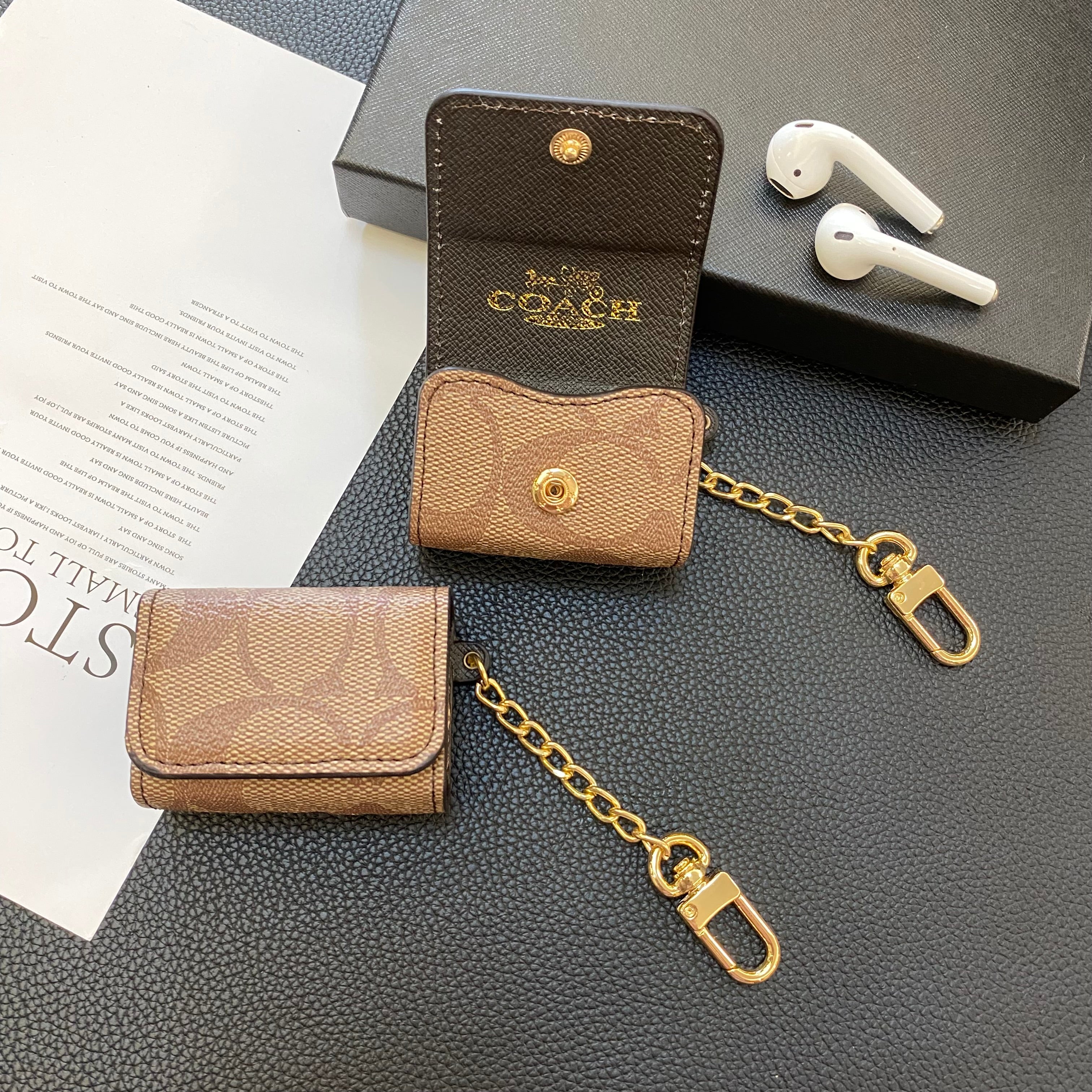 Luxury Classic AirPods Pro Cases Light Brown-YH240425