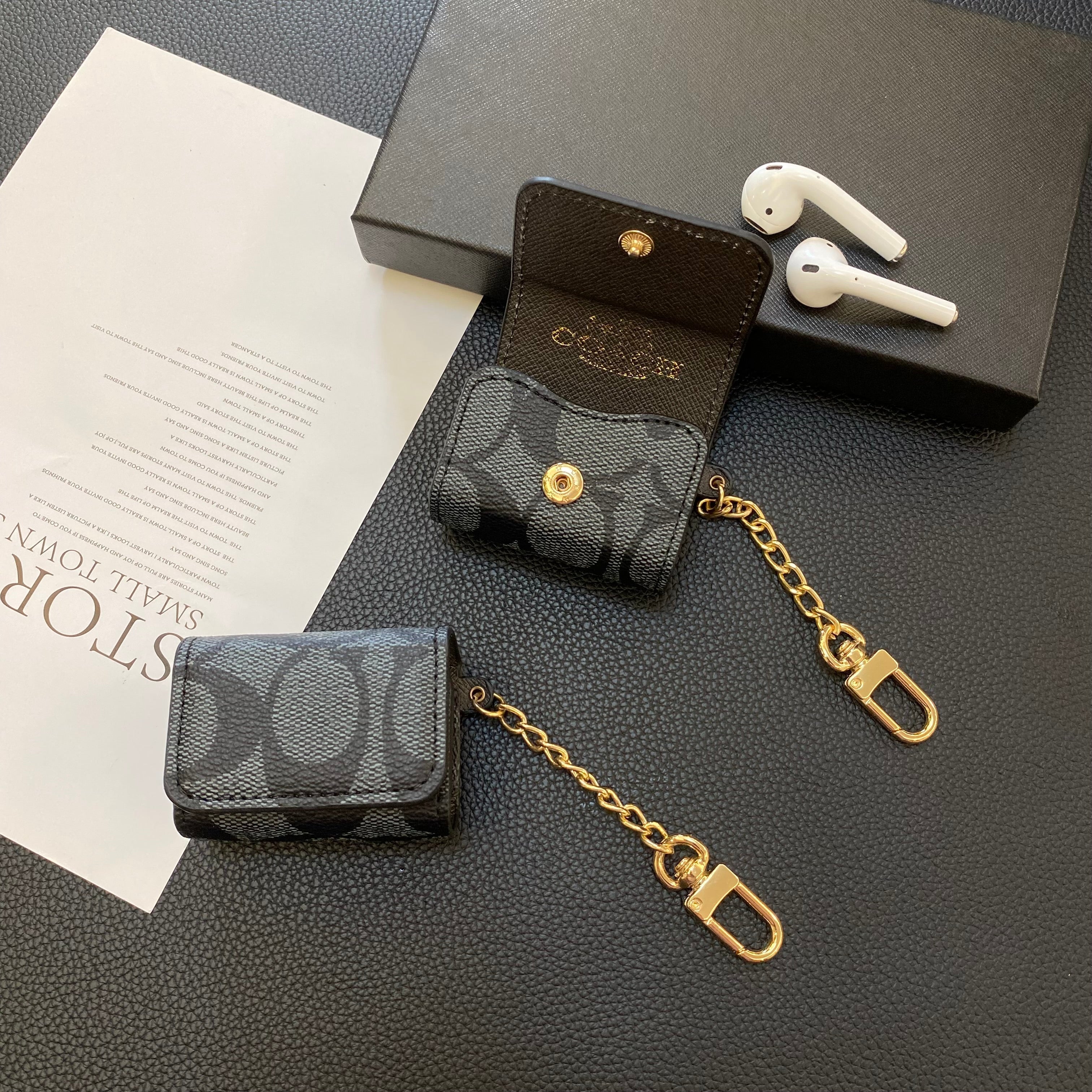 Luxury Classic AirPods Pro Cases Black- YH240425