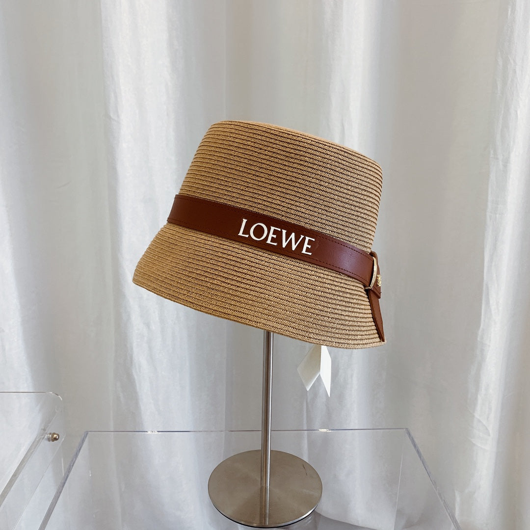 LOEWE designer raffia bucket hat