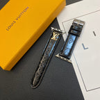 LV Black Monogram Apple Watch Strap